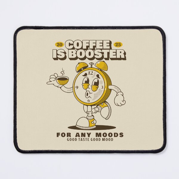 Item preview, Alarm clock character holding a coffee cup designed and sold by adipra.