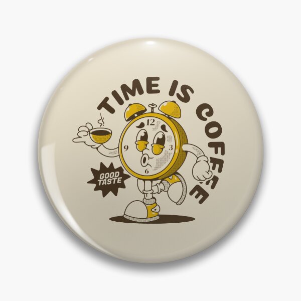 Item preview, Alarm clock character holding a coffee cup designed and sold by adipra.