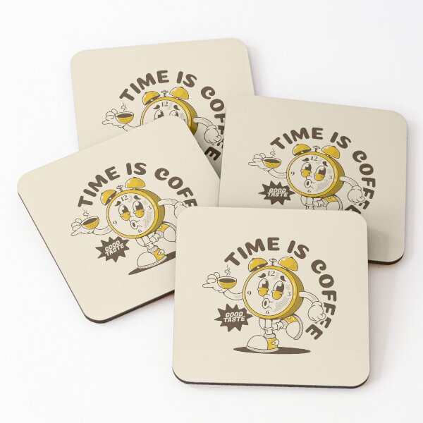 Item preview, Alarm clock character holding a coffee cup designed and sold by adipra.