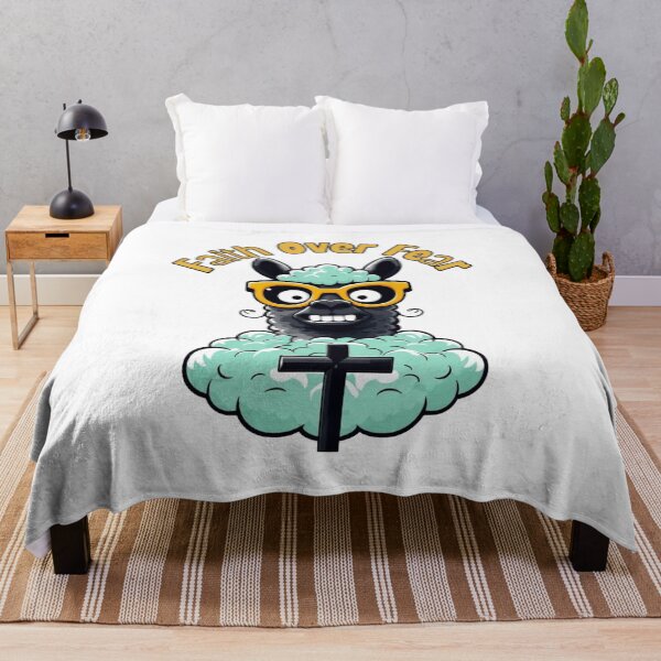 Item preview, Faith Over Fear – Funky Sheep Style designed and sold by ZerotwoStudio.