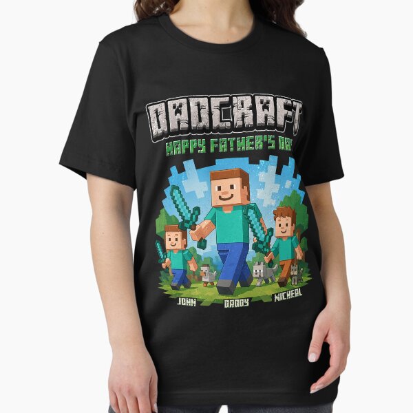 Vista previa del artículo con la obra «DadCraft - Feliz Día del Padre - Una película de Minecraft», diseñado y vendido por Sophia Brown.
