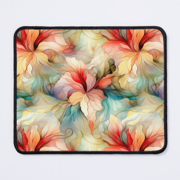 Item preview, Elegant Floral Glass Effect Seamless Pattern Fire and Ice designed and sold by SylvieVibes.