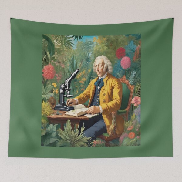 Item preview, "Botanical Maestro: Carl Linnaeus in a Vibrant Garden" designed and sold by Artisticanvas.