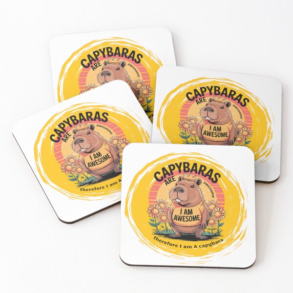 Item preview, Capybaras Are Awesome I am Awesome Therefore I am A Capybara Semi Aquatic Mammal designed and sold by SurrealArtSzysz.