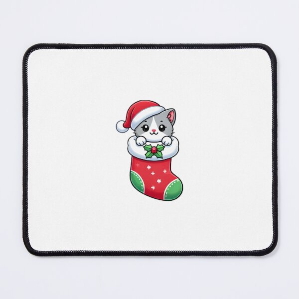 Item preview, Christmas Cat in a Festive Stocking designed and sold by callmegizy.