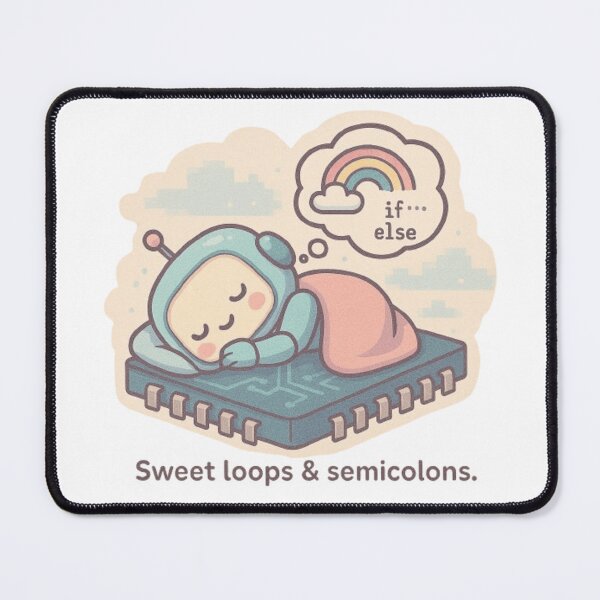 Item preview, Debugger Dreams – Kawaii AI Robot with Latte designed and sold by Appventis.