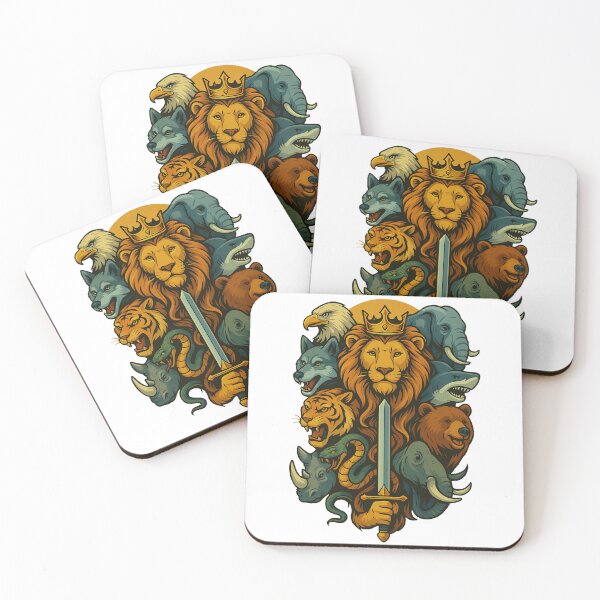 Item preview, Lion King & His Wild Warriors designed and sold by Babak Art Studio.