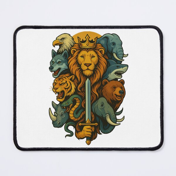 Item preview, Lion King & His Wild Warriors designed and sold by Babak Art Studio.