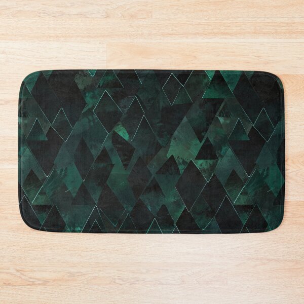 Item preview, Abstract Dark Green Tile Pattern with Geometric Shapes and Textures designed and sold by CoolPixels.
