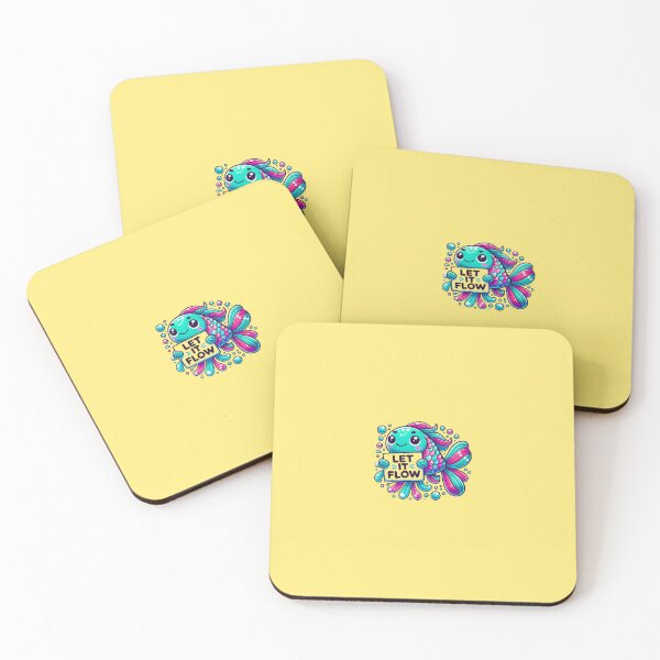 Item preview, Cute Fish Sticker Design- Let It Flow designed and sold by callmegizy.