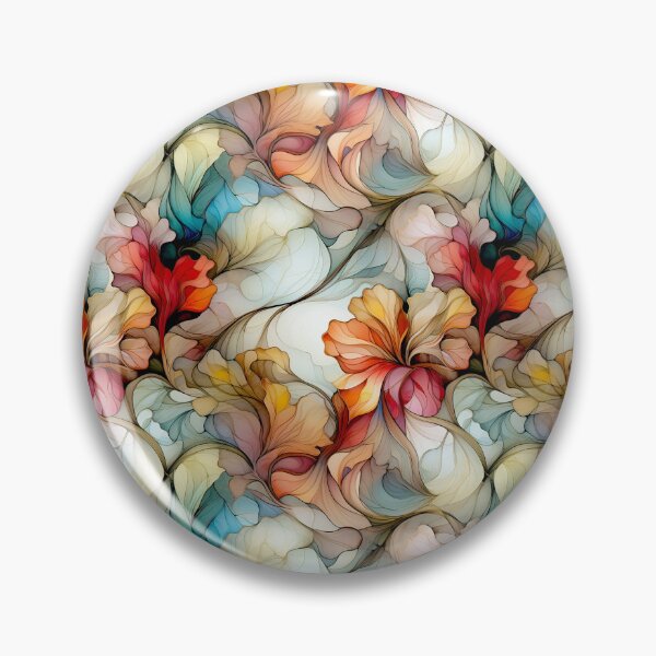 Item preview, Elegant Floral Glass Effect Seamless Pattern Fire and Ice designed and sold by SylvieVibes.