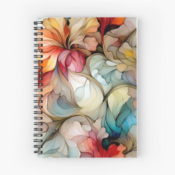 Item preview, Elegant Floral Glass Effect Seamless Pattern Fire and Ice designed and sold by SylvieVibes.