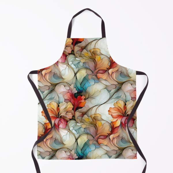 Item preview, Elegant Floral Glass Effect Seamless Pattern Fire and Ice designed and sold by SylvieVibes.
