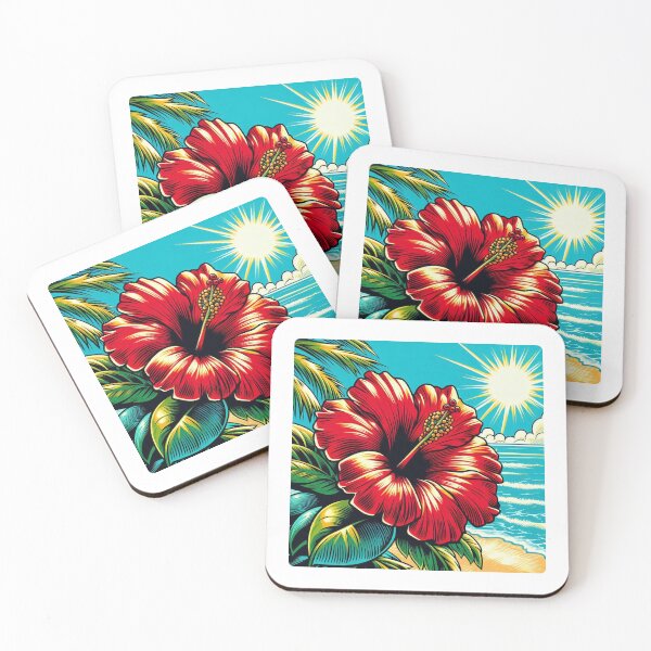 Item preview, Elegant Comic Style Hibiskus Flower Illustration – Vibrant AI Art for Clothing & Accessories, Perfect for Nature Lovers designed and sold by knalpot-design.