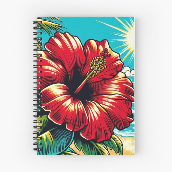 Item preview, Elegant Comic Style Hibiskus Flower Illustration – Vibrant AI Art for Clothing & Accessories, Perfect for Nature Lovers designed and sold by knalpot-design.