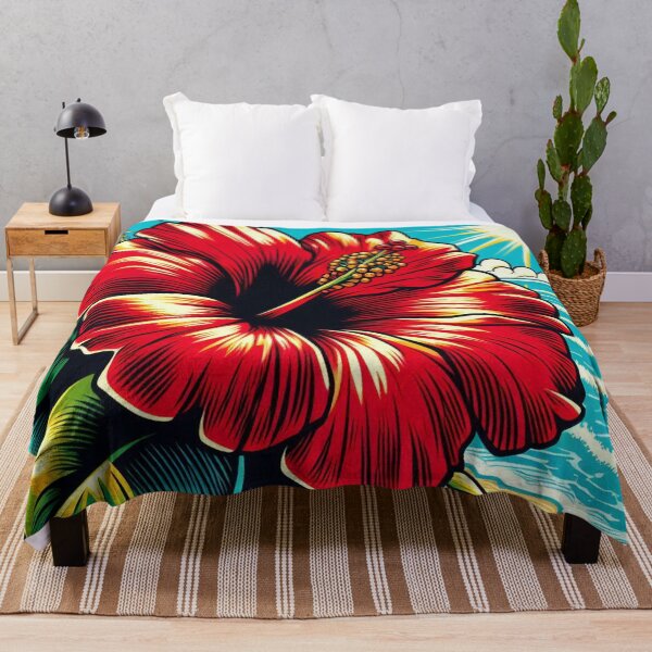 Item preview, Elegant Comic Style Hibiskus Flower Illustration – Vibrant AI Art for Clothing & Accessories, Perfect for Nature Lovers designed and sold by knalpot-design.
