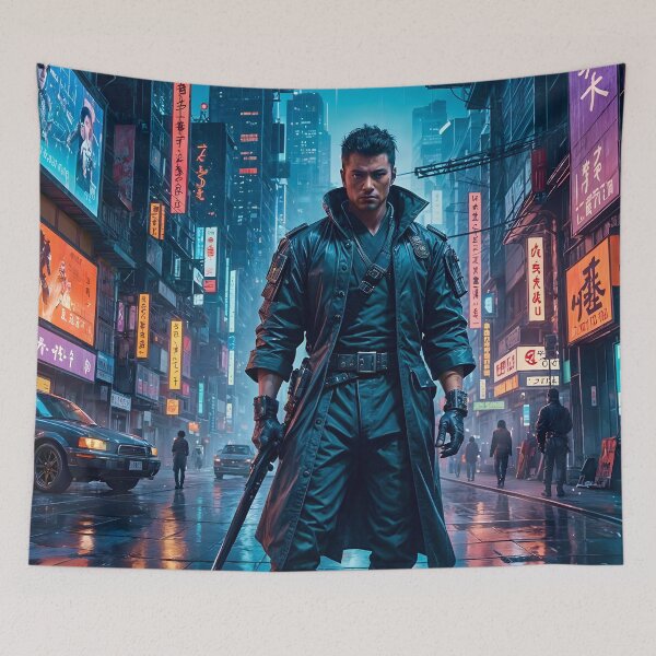 Item preview, Cyberpunk City Warrior designed and sold by Ink Art Design.