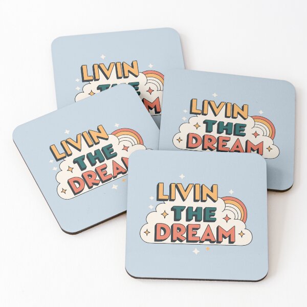 Item preview, Livin The Dream – Inspirational Lifestyle Quote Design designed and sold by ThatBBStore.