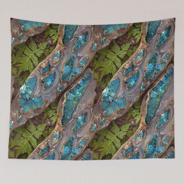 Item preview, Blue shimmering gemstones designed and sold by CoolPixels.
