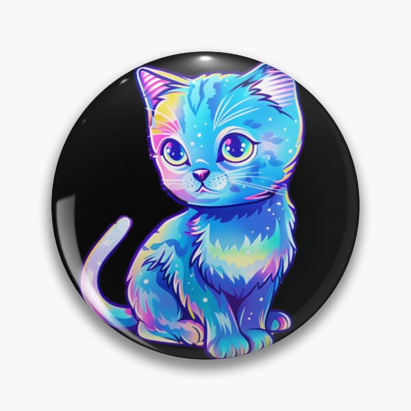 Item preview, Galaxy Neon Cat Sticker designed and sold by FlawlessDraft.