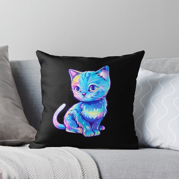Item preview, Galaxy Neon Cat Sticker designed and sold by FlawlessDraft.