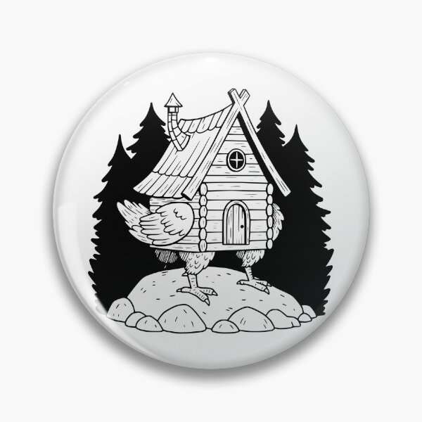 Item preview, Baba Yaga Hut with Chicken Legs Slavic Folklore Art - Baba Jaga designed and sold by SlavicFolk.