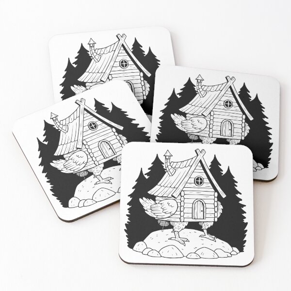 Item preview, Baba Yaga Hut with Chicken Legs Slavic Folklore Art - Baba Jaga designed and sold by SlavicFolk.