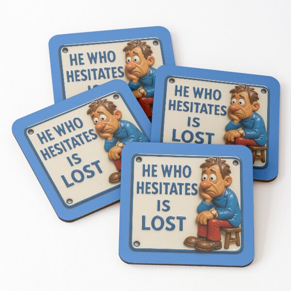 Item preview, Hesitation costs – A determined message designed and sold by Girih.