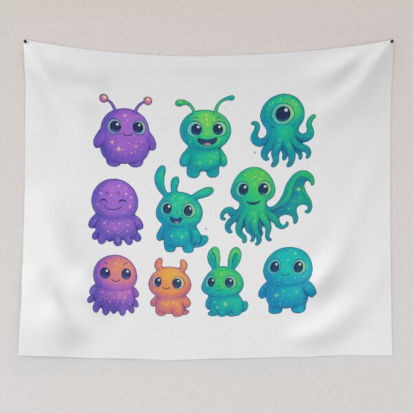 Item preview, Cute Alien Stickers | Funny Space Creatures PNG Icons for Sci-Fi Lovers designed and sold by artist-for-you.