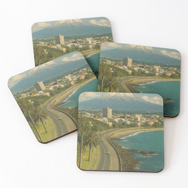 Item preview, New Plymouth New Zealand – Coastal City with Mount Taranaki designed and sold by Places On Earth.