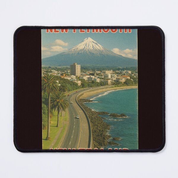 Item preview, New Plymouth New Zealand – Coastal City with Mount Taranaki designed and sold by Places On Earth.