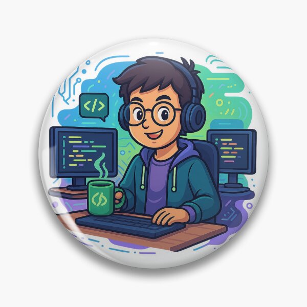 Artikelvorschau, Lustiges Programmiererleben – Farbenfrohes Coding-Cartoon-Design für Entwickler entworfen und verkauft von Luminers.