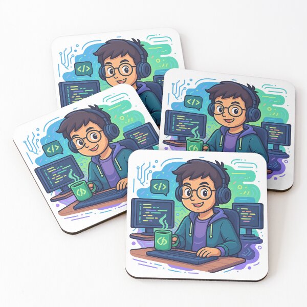 Item preview, Funny Programmer Life – Colorful Coding Cartoon Design for Developers designed and sold by Luminers.