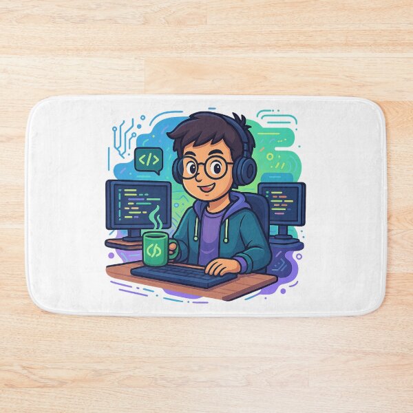 Item preview, Funny Programmer Life – Colorful Coding Cartoon Design for Developers designed and sold by Luminers.