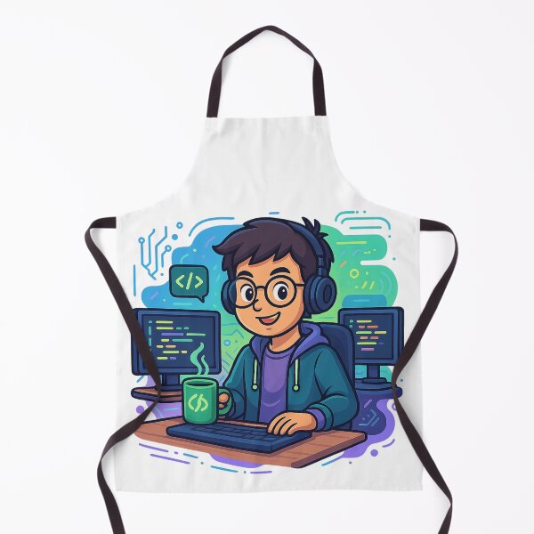 Artikelvorschau, Lustiges Programmiererleben – Farbenfrohes Coding-Cartoon-Design für Entwickler entworfen und verkauft von Luminers.