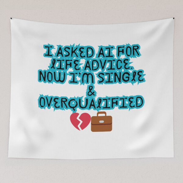 Item preview, AI Life Advice Gone Wrong – Tech Love Fail Tee designed and sold by Design1988.