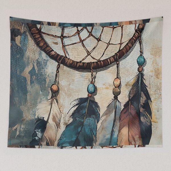 Item preview, Boho Aesthetic Art: Hippie Dreamcatcher Decor designed and sold by bapupa.