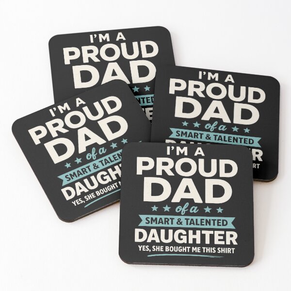 Item preview, Proud Dad of Smart Talented Daughter Funny Family Quote designed and sold by BunBuntheDog-.