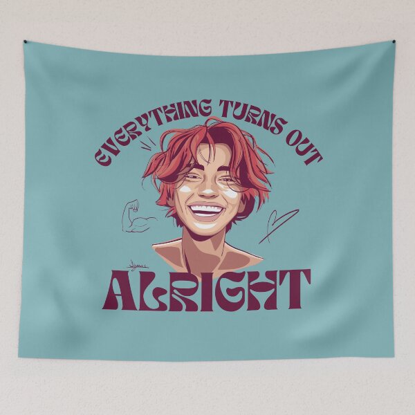 Item preview, Everything Turns Out Alright – Positive and Motivating Illustration designed and sold by DiegomsArt.