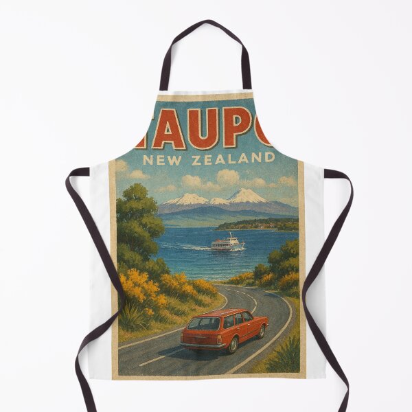 Item preview, Taupo Road to the Lake – Mount Ruapehu Retro Travel designed and sold by Places On Earth.
