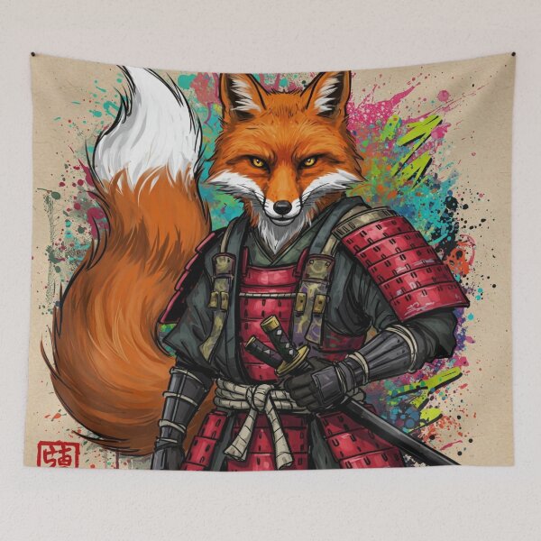 Item preview, Red fox samurai  designed and sold by AndyJazz.