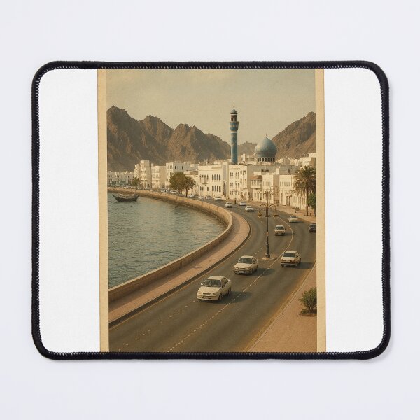 Item preview, Muttrah Corniche Muscat – Coastal Drive and Blue Minaret designed and sold by Places On Earth.
