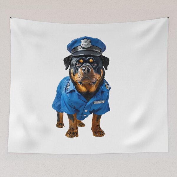 Artikelvorschau, Rottweiler als Polizeibeamter verkleidet entworfen und verkauft von MountAshDesigns.