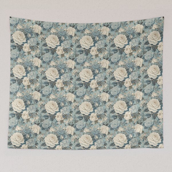 Item preview, French Chateau Rose Floral Toile designed and sold by Designbes.
