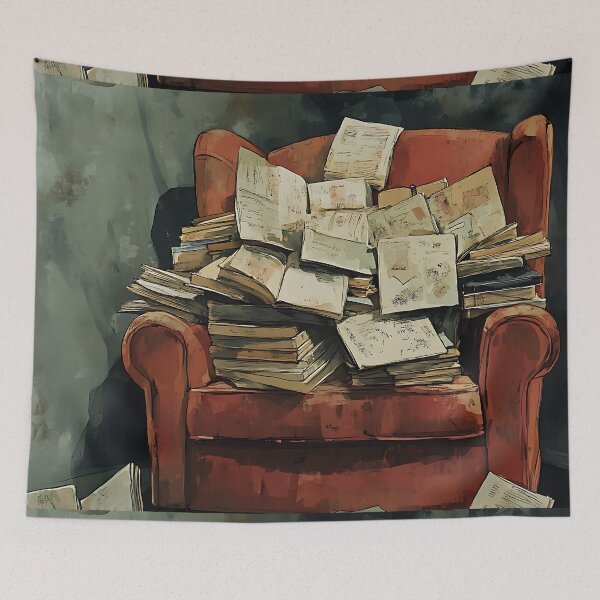 Item preview, Bookworm Art: Cozy Reading Armchair designed and sold by bapupa.