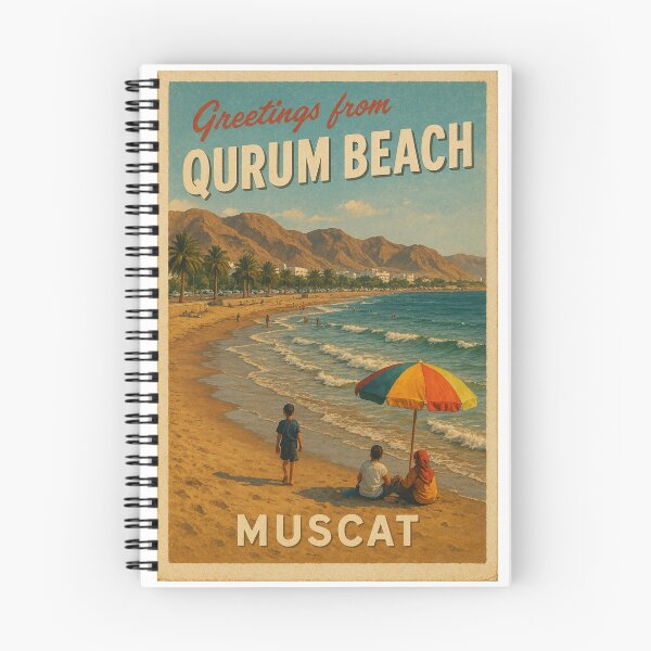 Item preview, Qurum Beach Muscat – Coastal Mountains and Palm Beach designed and sold by Places On Earth.