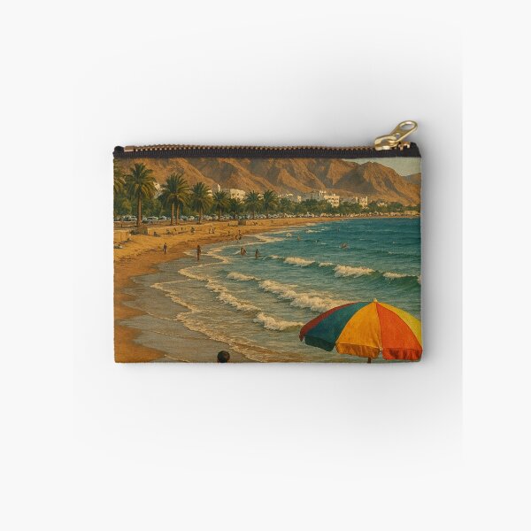 Item preview, Qurum Beach Muscat – Coastal Mountains and Palm Beach designed and sold by Places On Earth.