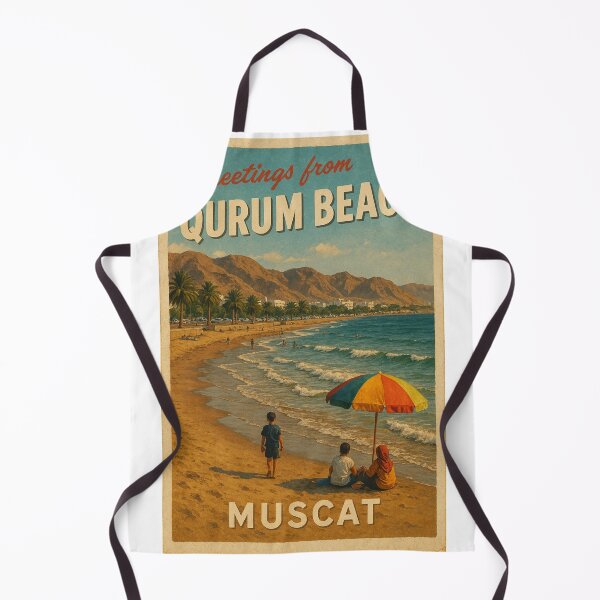 Item preview, Qurum Beach Muscat – Coastal Mountains and Palm Beach designed and sold by Places On Earth.