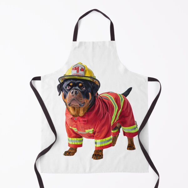 Item preview, Rottweiler Dressed as a Fireman designed and sold by MountAshDesigns.