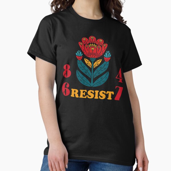 Vista previa del artículo con la obra «8647 Anti Trump 86 47 Boho Floral Feminista», diseñado y vendido por hoverdesign.
